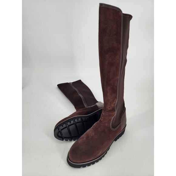 Donald Pliner Erwincs Leather Knee High Brown Boots Size 5.5 - Picture 10 of 14